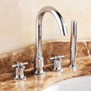 Roman Style Chrome Bathroom Tap & hand Shower by Lavishway | Bathtub Faucets-49525