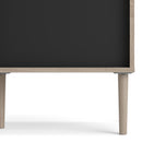 Rome Black & Oak 2 Sliding Doors Bookcase