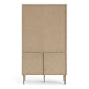 Rome Black & Oak 2 Sliding Doors Bookcase