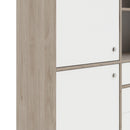 Rome Black & Oak Finish 2 Doors Bookcase