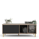 Rome Black & Oak Sliding Top Coffee Table