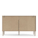 Rome Oak & Black 2 Sliding Doors Sideboard