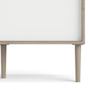 Rome Oak & White 2 Sliding Doors Bookcase