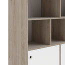 Rome Oak & White 2 Sliding Doors Bookcase