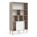 Rome Oak & White 2 Sliding Doors Bookcase