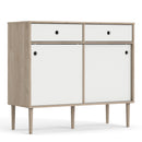 Rome Oak & White 2 Sliding Doors Sideboard