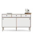 Rome Oak & White 2 Sliding Doors Sideboard