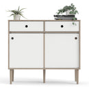Rome Oak & White 2 Sliding Doors Sideboard