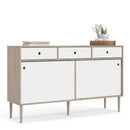 Rome Oak & White 2 Sliding Doors Sideboard