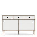 Rome Oak & White 2 Sliding Doors Sideboard