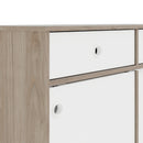 Rome Oak & White 2 Sliding Doors Sideboard