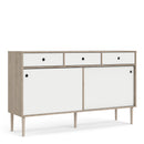 Rome Oak & White 2 Sliding Doors Sideboard