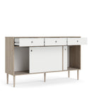 Rome Oak & White 2 Sliding Doors Sideboard