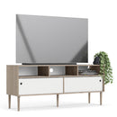 Rome Oak & White 2 Sliding Doors TV Unit
