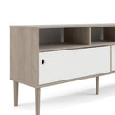 Rome Oak & White 2 Sliding Doors TV Unit