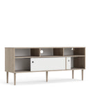 Rome Oak & White 2 Sliding Doors TV Unit