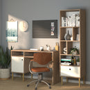 Rome Oak & White Finish 1 Drawer Bookcase