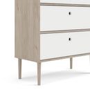 Rome Oak & White Finish 3 Chest Of Drawers