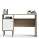 Rome Oak & White Finish Wooden 1 Door Desk