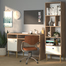 Rome Oak & White Finish Wooden 1 Door Desk