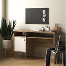 Rome Oak & White Finish Wooden 1 Door Desk