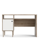 Rome Oak & White Finish Wooden 1 Door Desk
