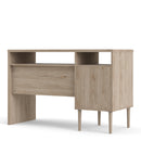 Rome Oak & White Finish Wooden 1 Door Desk