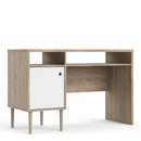 Rome Oak & White Finish Wooden 1 Door Desk