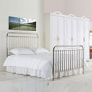 Rose Metal Nickel Finish Bed Frame by Lavishway | Metal Beds-26974