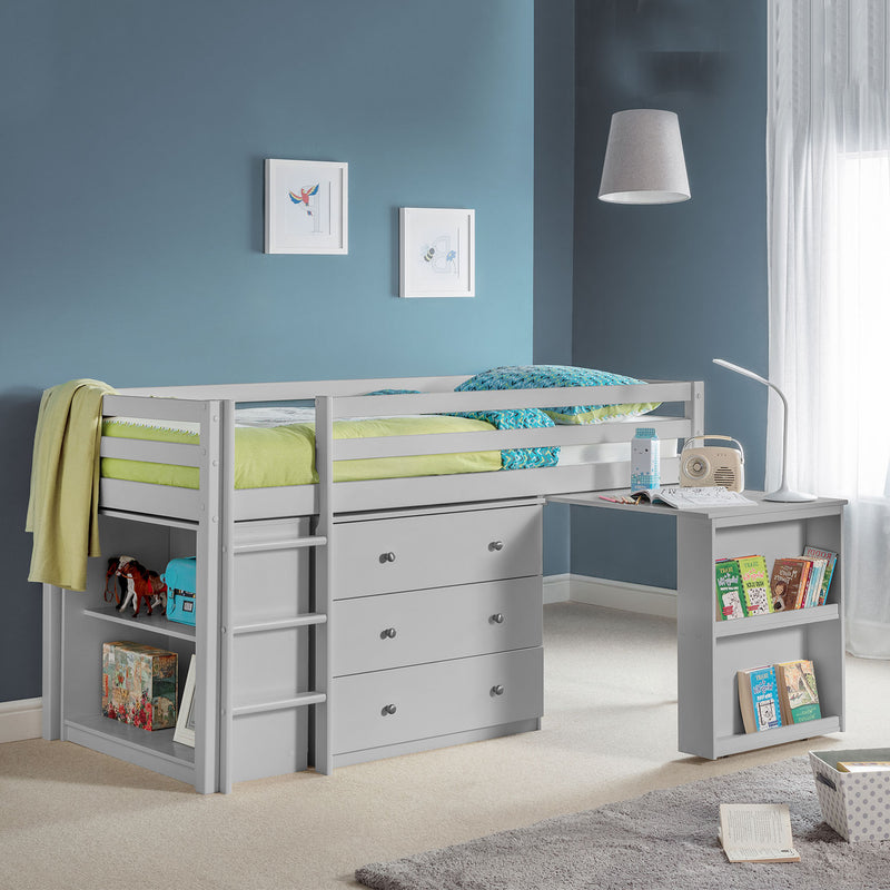 Roxy Pine Sleepstation With Pull Out Desk by Lavishway | Wooden Beds-60996