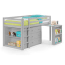 Roxy Pine Sleepstation With Pull Out Desk by Lavishway | Wooden Beds-60998