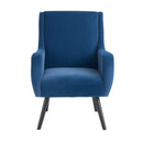 Ruben Black Legs With Fabric Curved Armchair by Lavishway | Armchairs-24122