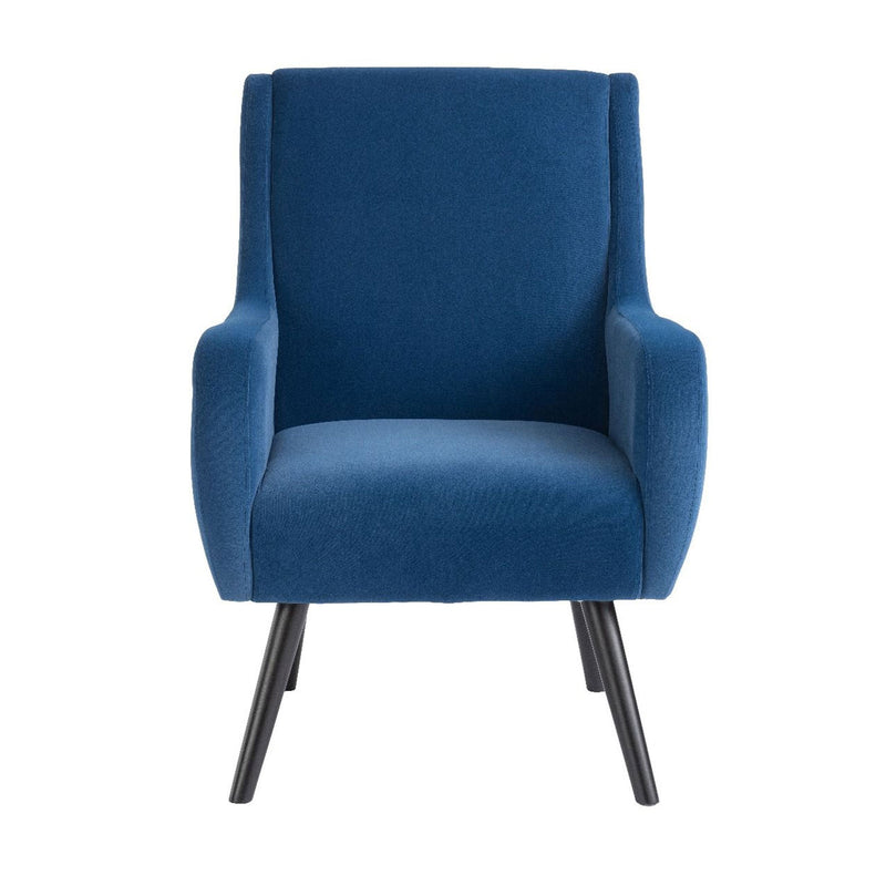 Ruben Black Legs With Fabric Curved Armchair by Lavishway | Armchairs-24122