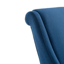 Ruben Black Legs With Fabric Curved Armchair by Lavishway | Armchairs-24136