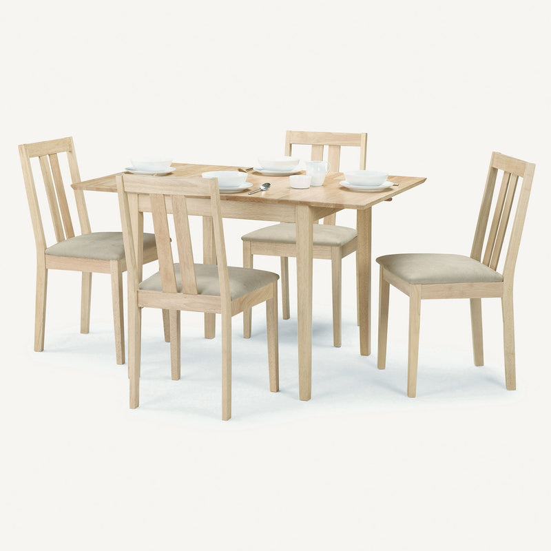 Rufford Fabric Seat & Wooden Dining Chair by Lavishway | Dining Chairs-60961