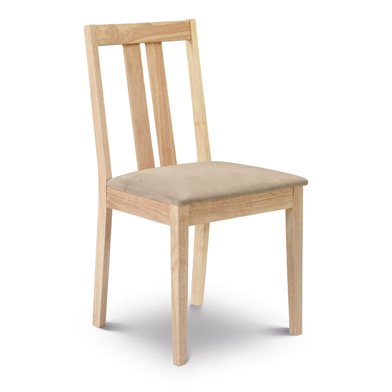 Rufford Fabric Seat & Wooden Dining Chair by Lavishway | Dining Chairs-60960