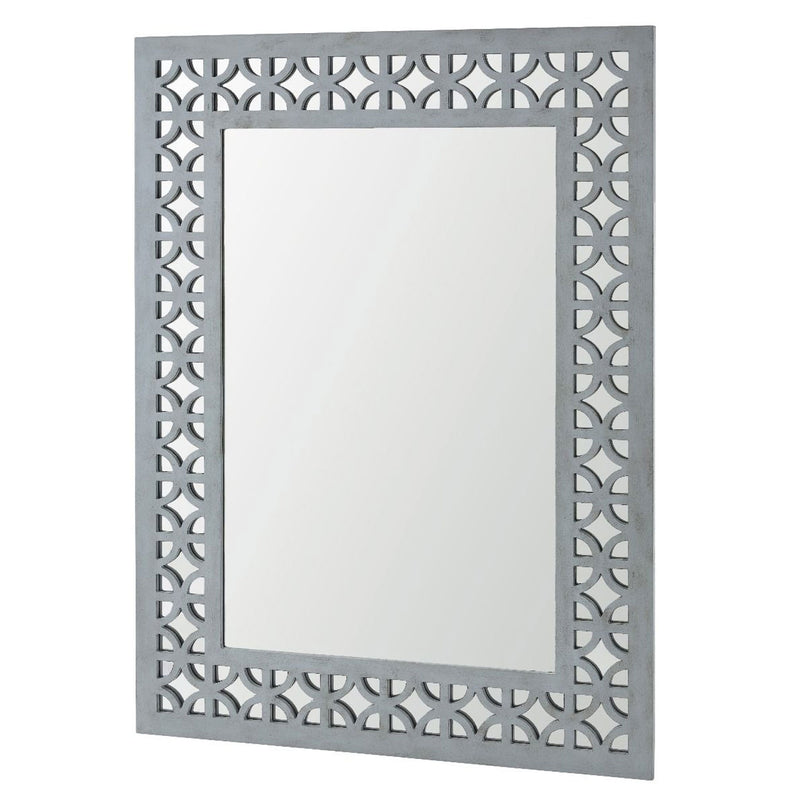 Russell Grey Painted Decorative Wall Mirror by Lavishway | Wall Mirrors-23935