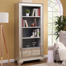Sofia Silver Mirrored 2 Drawers Bookcase by Lavishway | Book Shelves and Cabinets-23859