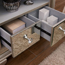 Sofia Silver Mirrored 2 Drawers Bookcase by Lavishway | Book Shelves and Cabinets-23863