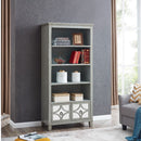 Russell Grey Painted 2 Drawers Bookcase by Lavishway | Book Shelves and Cabinets-24023