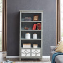 Russell Grey Painted 2 Drawers Bookcase by Lavishway | Book Shelves and Cabinets-24024