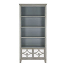 Russell Grey Painted 2 Drawers Bookcase by Lavishway | Book Shelves and Cabinets-24026