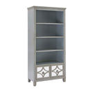 Russell Grey Painted 2 Drawers Bookcase by Lavishway | Book Shelves and Cabinets-24025