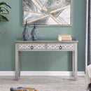 Russell Grey Painted 2 Drawers Console Table by Lavishway | Hallway Console Table-23968