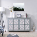 Russell Grey Painted 4 Doors Wooden Sideboard by Lavishway | Sideboards-24048