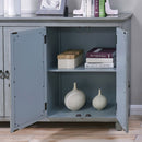 Russell Grey Painted 4 Doors Wooden Sideboard by Lavishway | Sideboards-24054