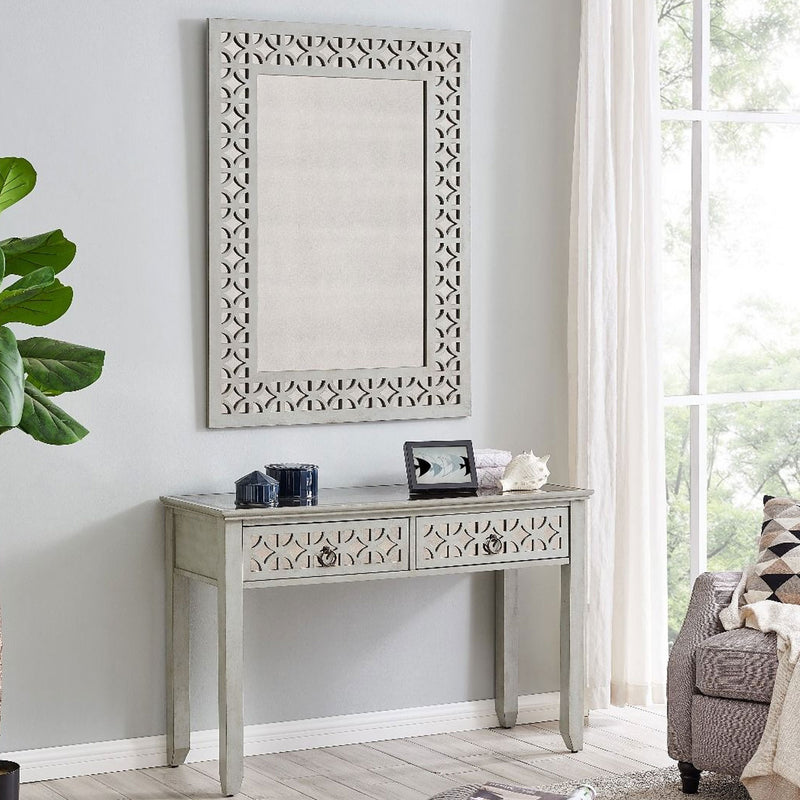Russell Grey Painted Console Table & Mirror by Lavishway | Wall Mirrors-23948