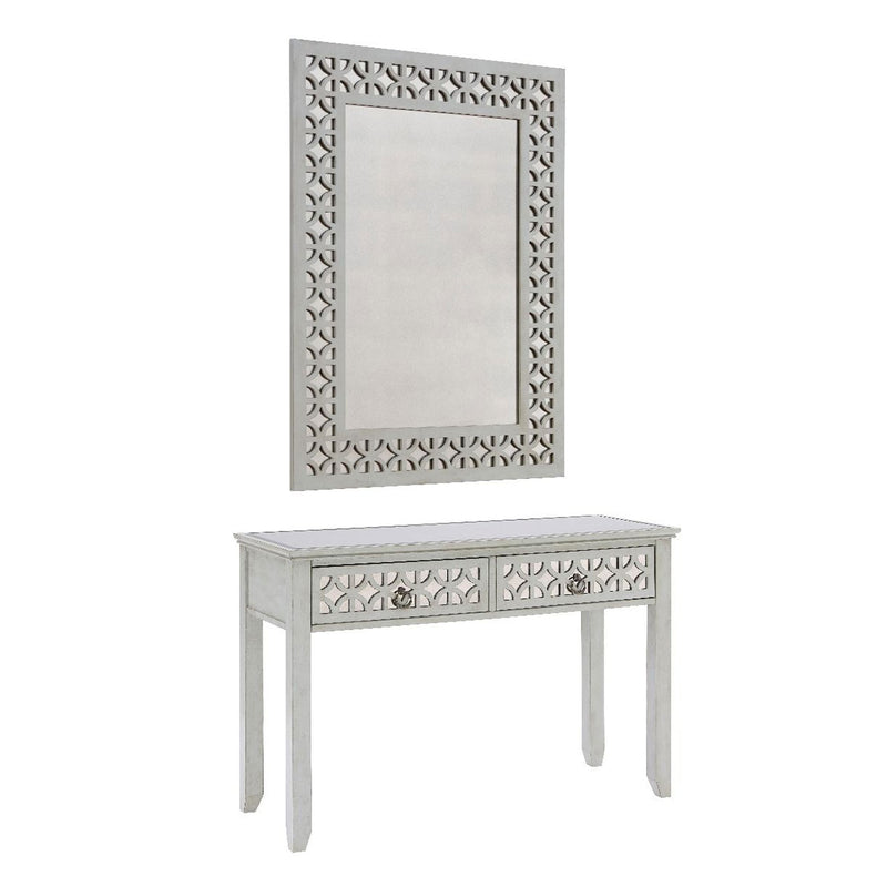 Russell Grey Painted Console Table & Mirror by Lavishway | Wall Mirrors-23950