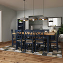 Rutland Blue Wooden Extendable Dining Table by Lavishway | Dining Tables-33761