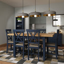 Rutland Oak Top Blue Extandable Dining Table by Lavishway | Dining Tables-33881